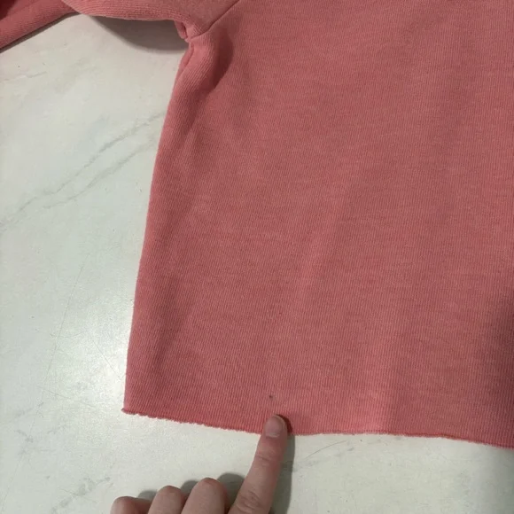 Aviator Nation Pink Rose Neon Bolt Striped Crop Sweatshirt Size Small Colorful - Picture 5 of 8